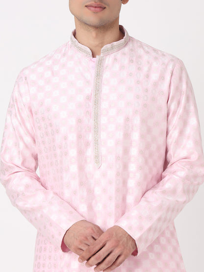 Jacquard Straight Kurta and Pjyama Set