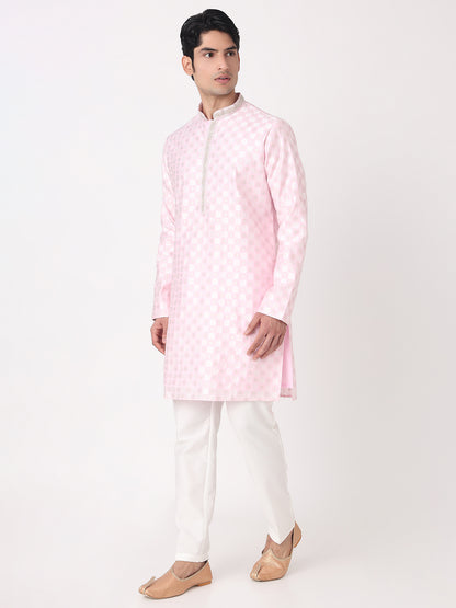Jacquard Straight Kurta and Pjyama Set