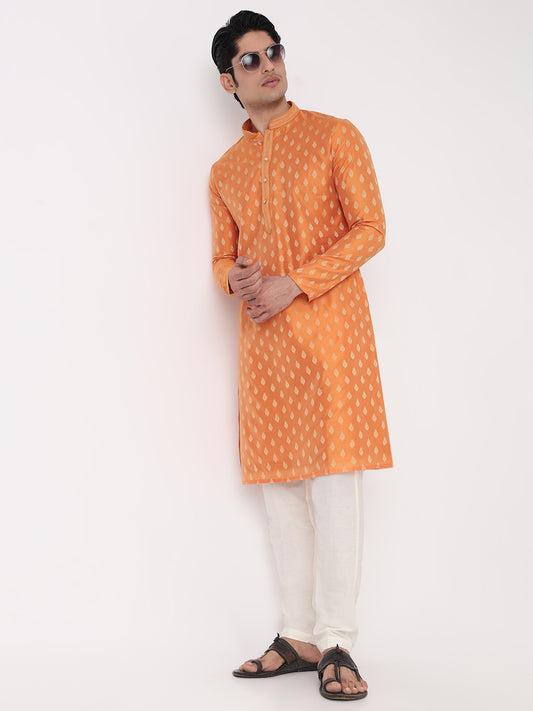 Jacquard Straight Kurta and Pjyama Set