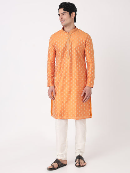 Jacquard Straight Kurta and Pjyama Set