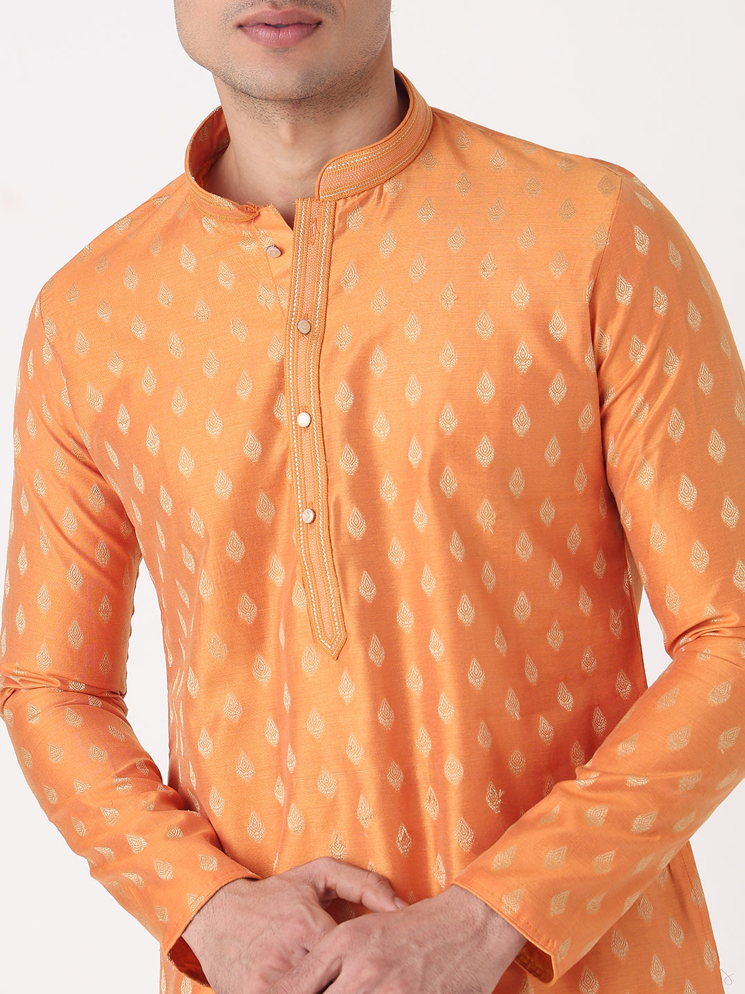 Jacquard Straight Kurta and Pjyama Set