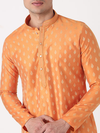 Jacquard Straight Kurta and Pjyama Set