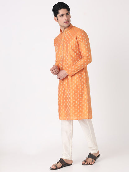 Jacquard Straight Kurta and Pjyama Set