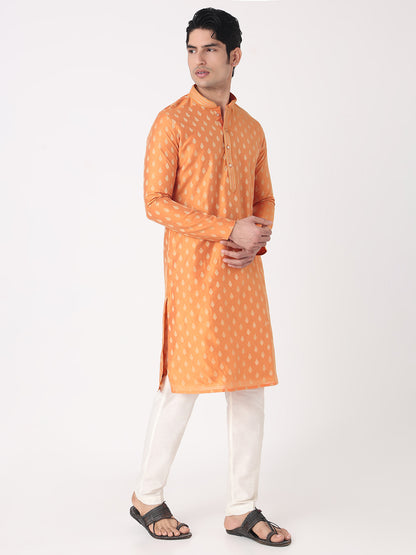 Jacquard Straight Kurta and Pjyama Set