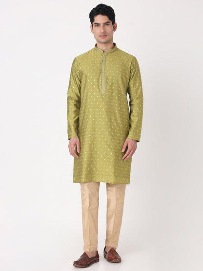 Jacquard Straight Kurta and Pjyama Set