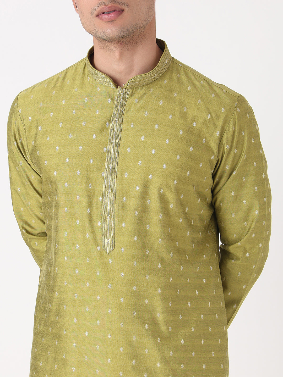 Jacquard Straight Kurta and Pjyama Set