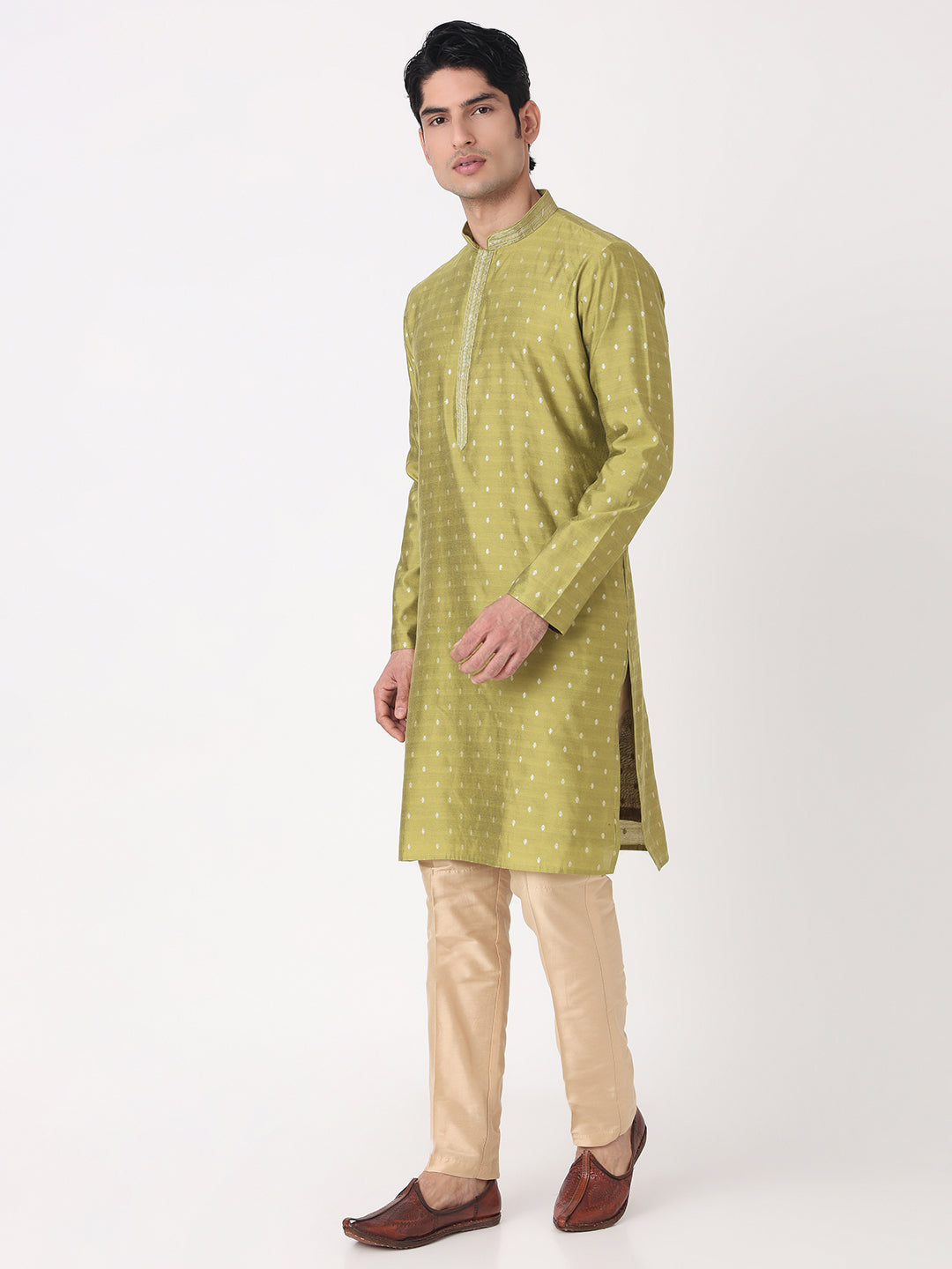 Jacquard Straight Kurta and Pjyama Set