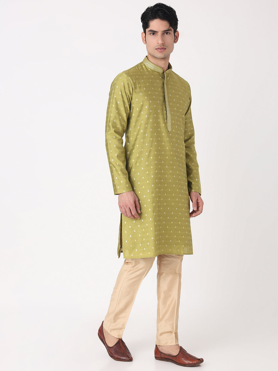 Jacquard Straight Kurta and Pjyama Set