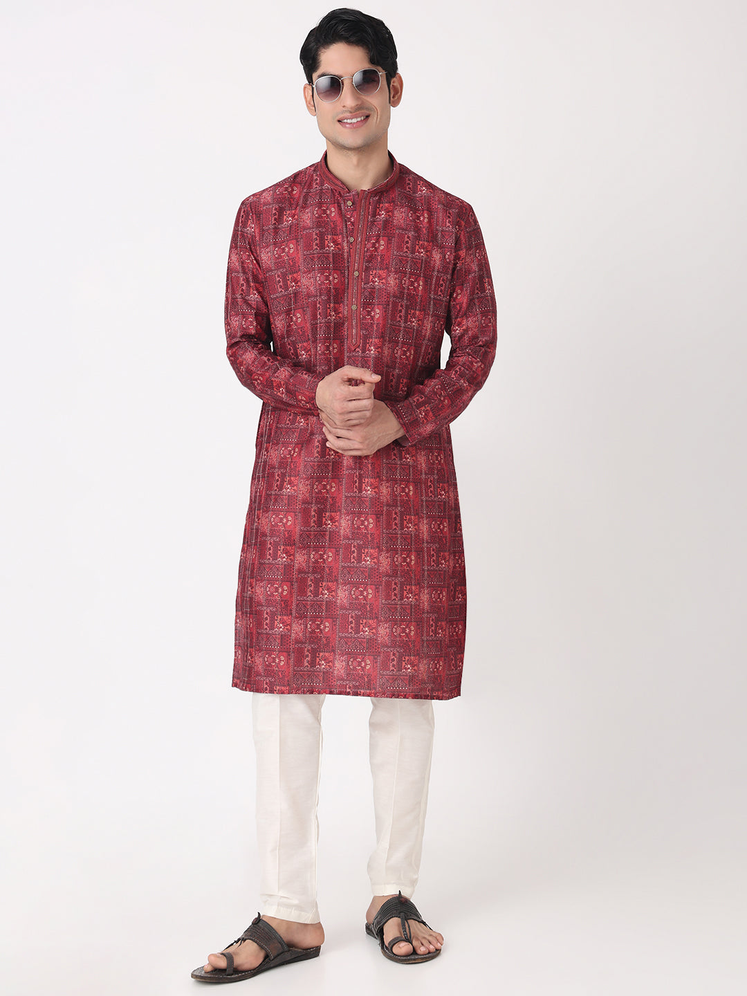 Digital Print Straight Kurta and Pjyama Set