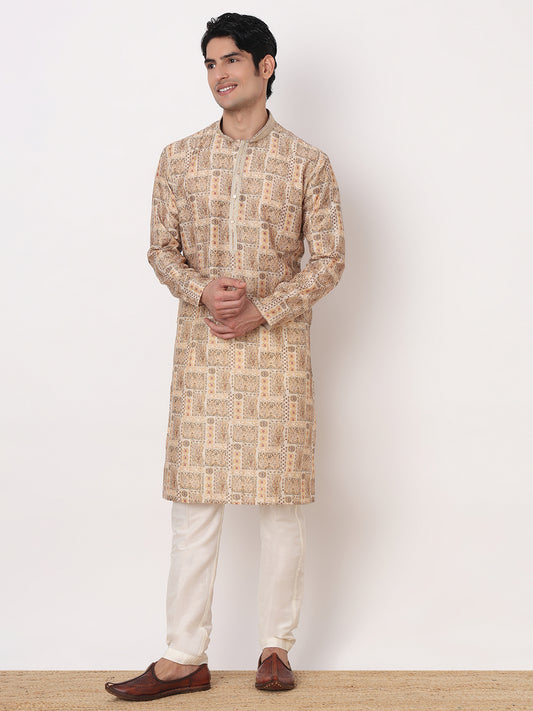 Digital Print Straight Kurta and Pjyama Set
