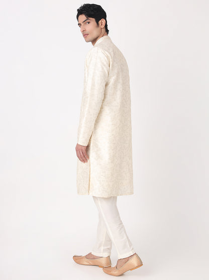 Foil Print Straight Kurta and Pjyama Set