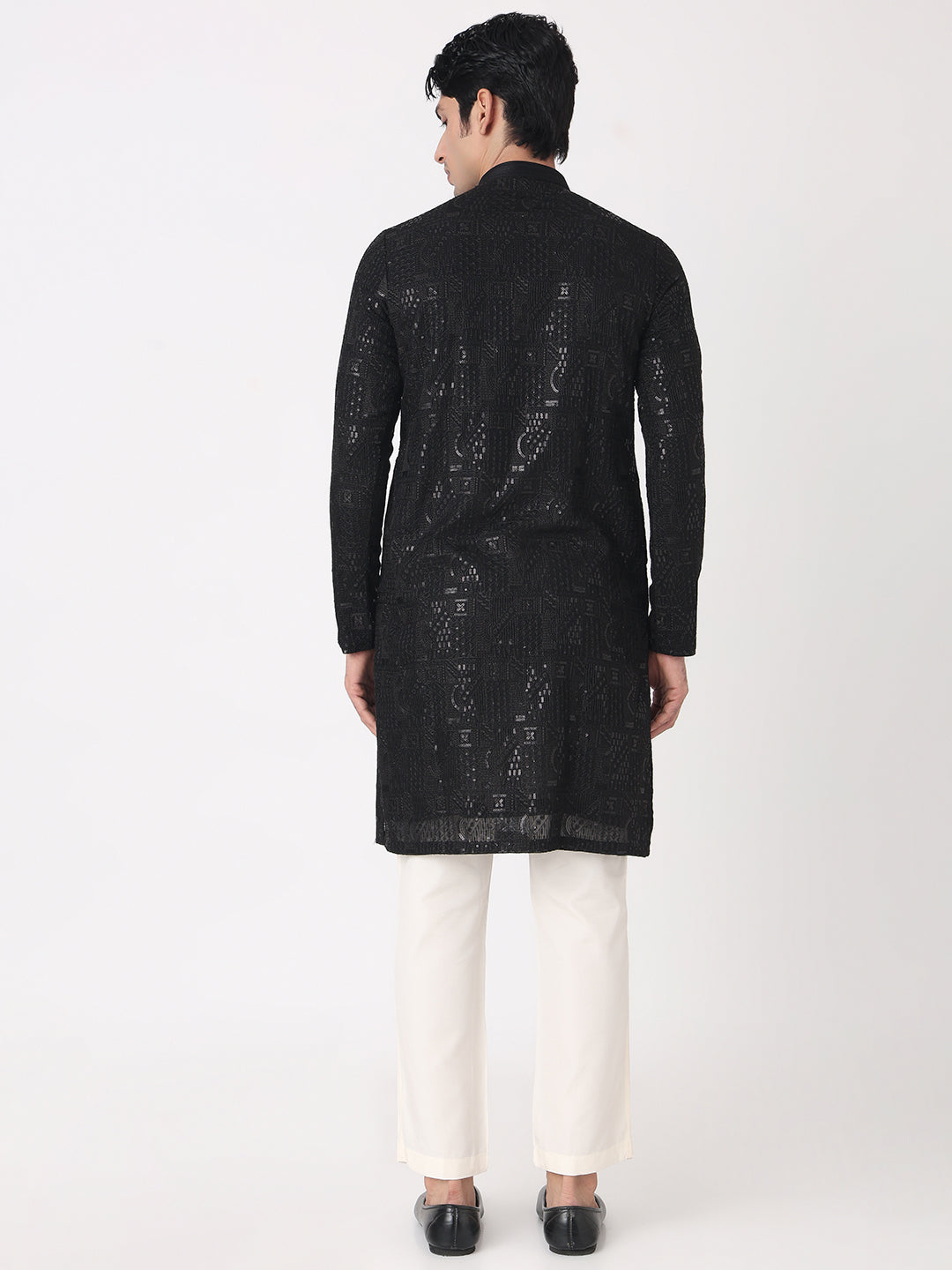 Embellished Straight Kurta and Pjyama Set
