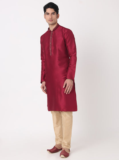Solid Straight Kurta and Pjyama Set