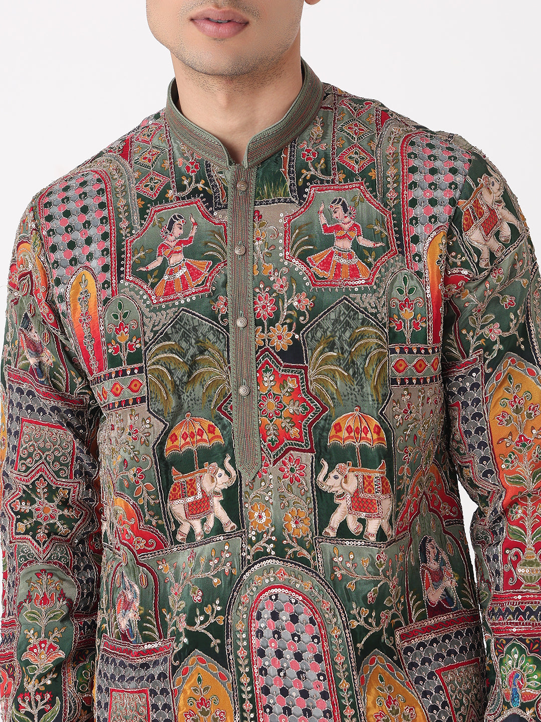 Position Print Straight Kurta and Pjyama Set