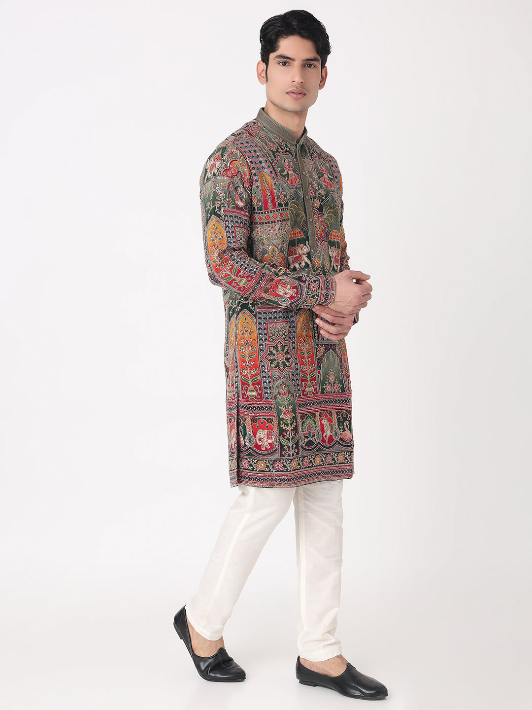 Position Print Straight Kurta and Pjyama Set