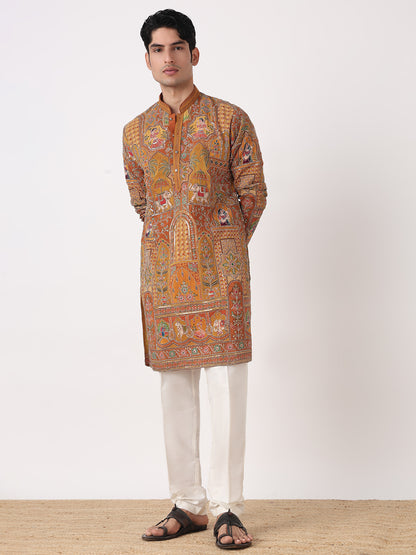Position Print Straight Kurta and Pjyama Set
