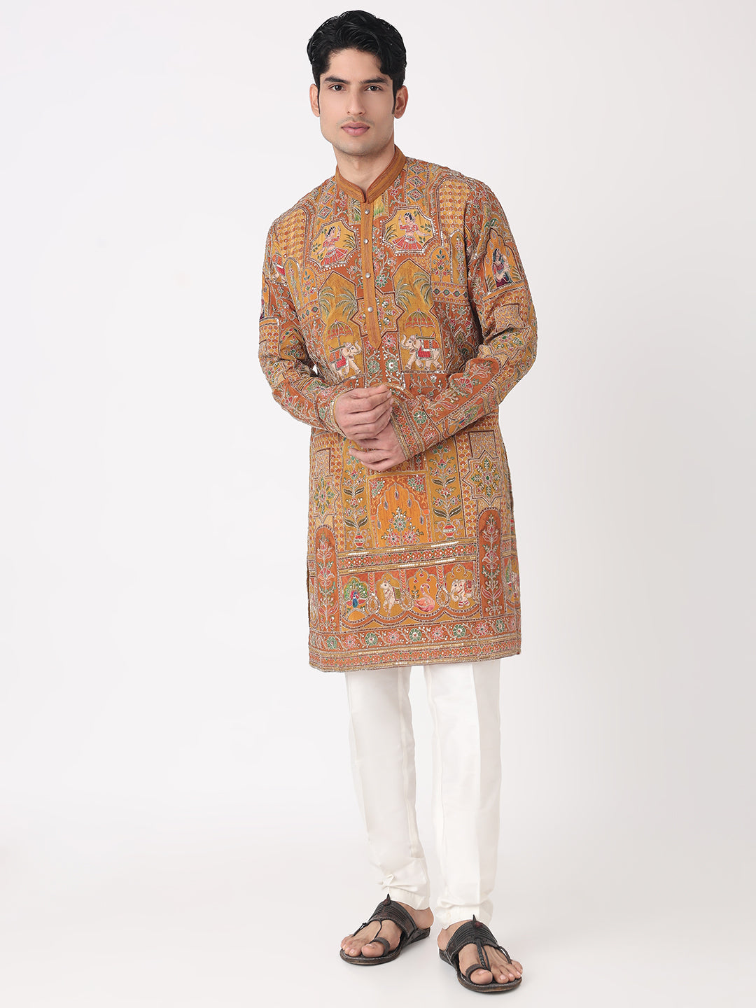 Position Print Straight Kurta and Pjyama Set