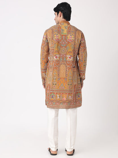 Position Print Straight Kurta and Pjyama Set