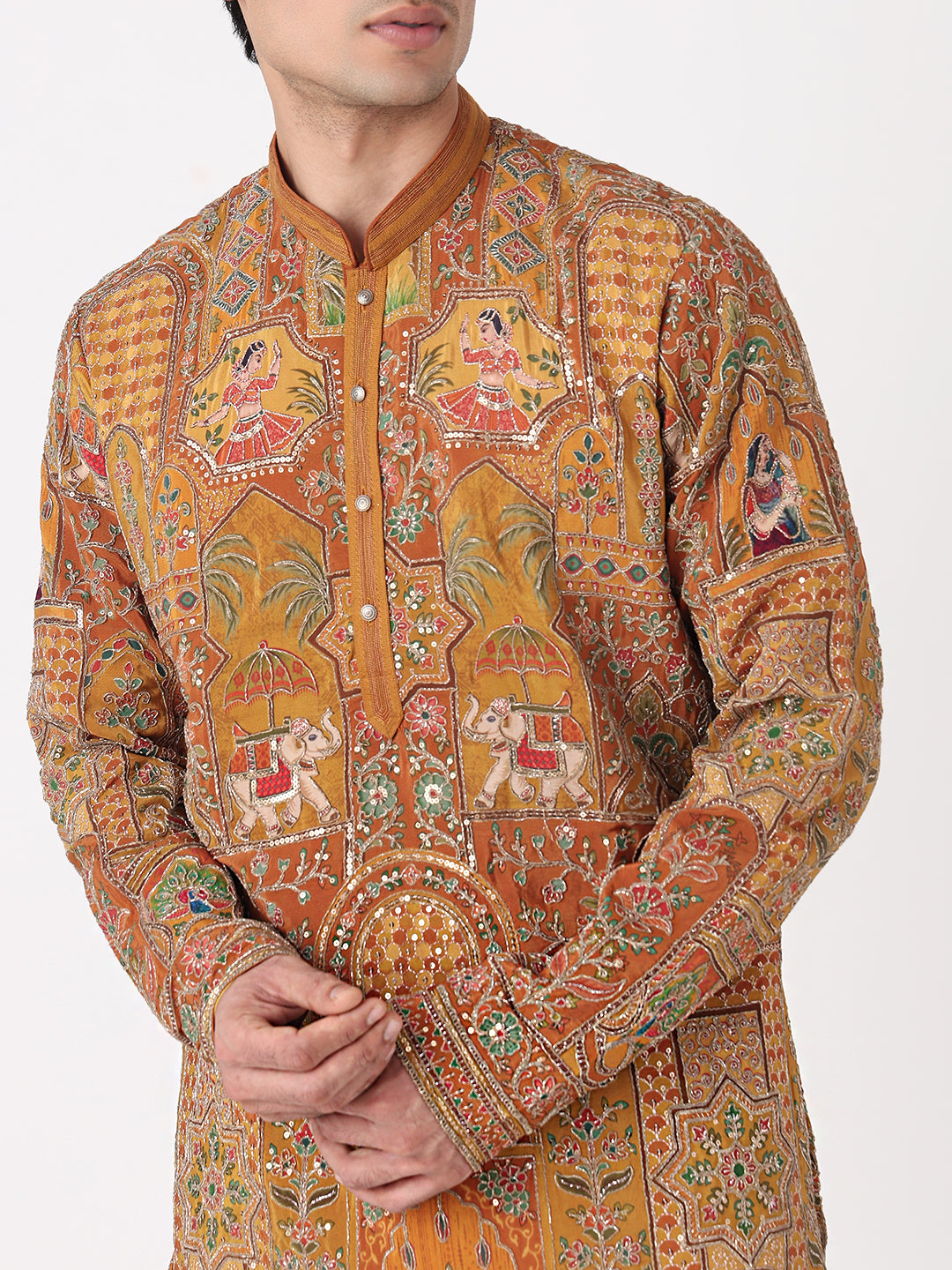 Position Print Straight Kurta and Pjyama Set