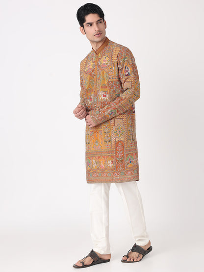 Position Print Straight Kurta and Pjyama Set
