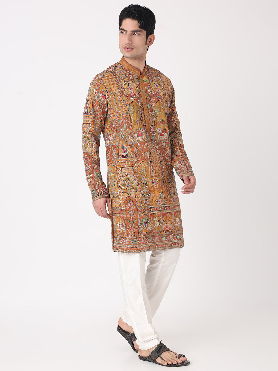 Position Print Straight Kurta and Pjyama Set
