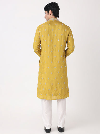Embellished Straight Kurta and Pjyama Set
