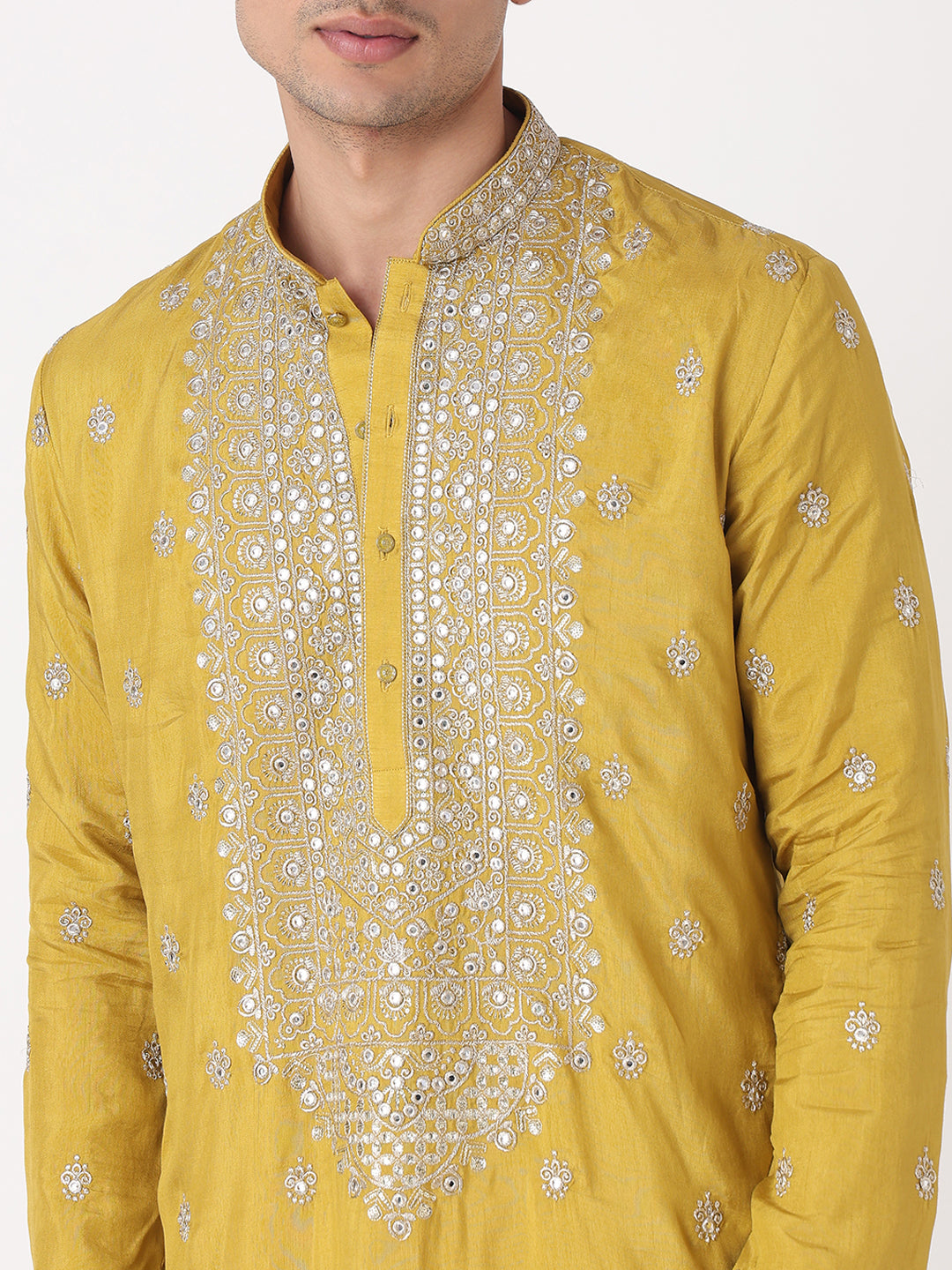 Embellished Straight Kurta and Pjyama Set