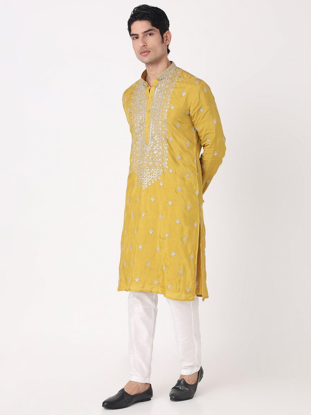 Embellished Straight Kurta and Pjyama Set