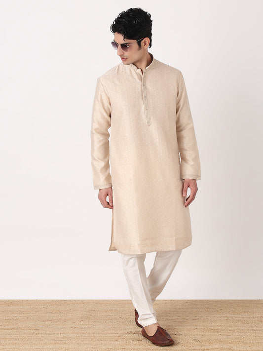 Jaquard Straight Kurta and Pjyama Set
