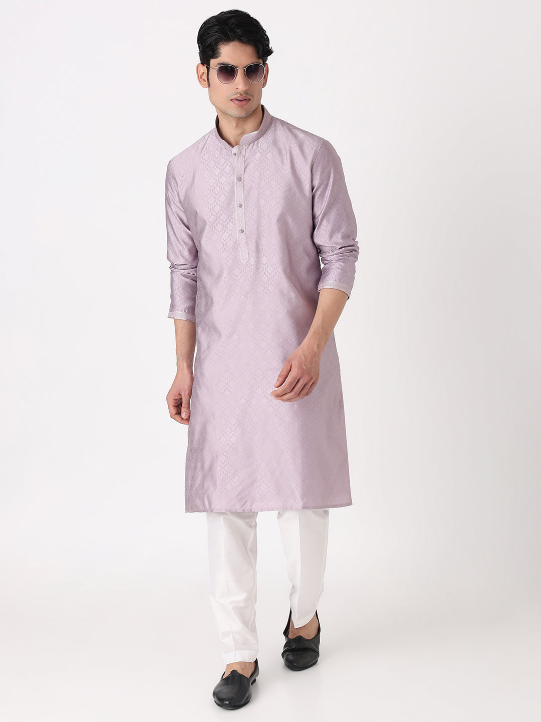 Jacquard Straight Kurta and Pjyama Set