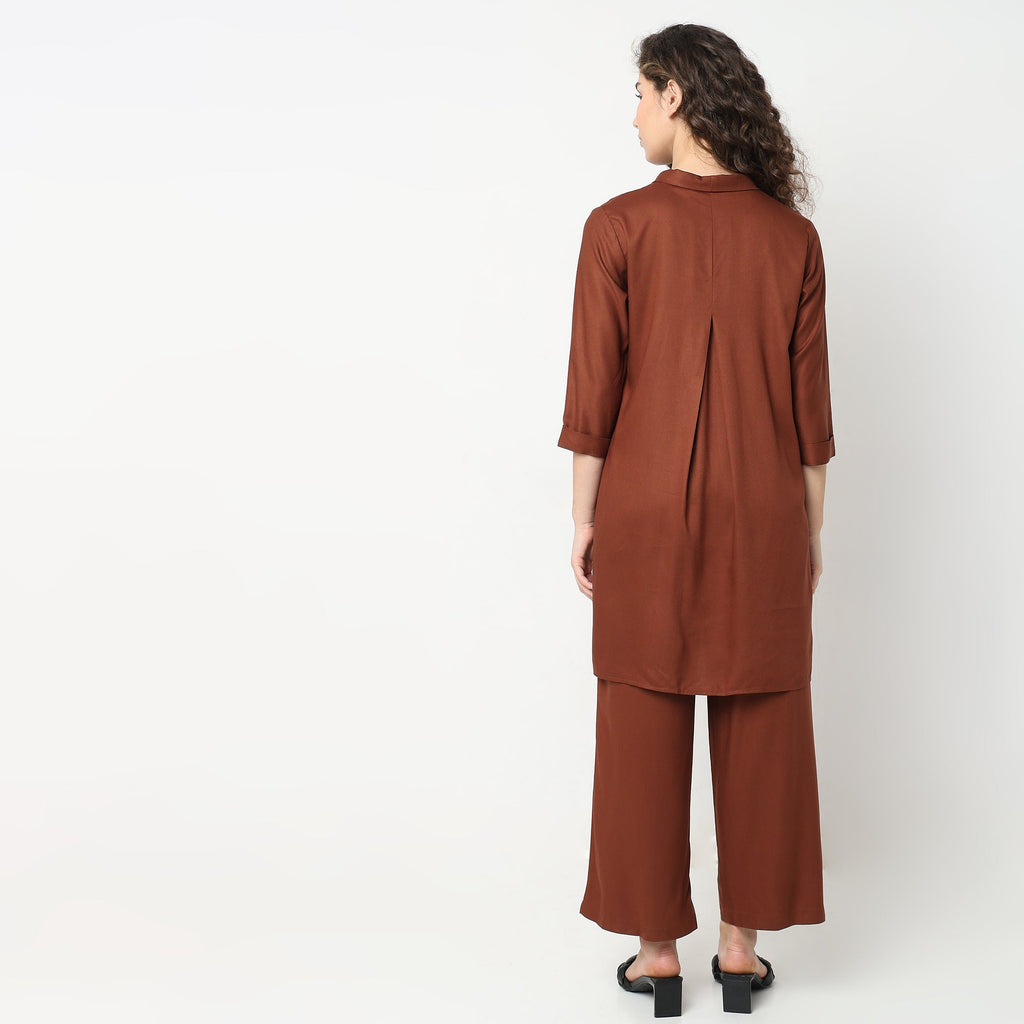 Regular Fit Solid Kurta Sets
