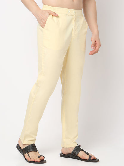 Slim Fit Solid Ankle Length Pants