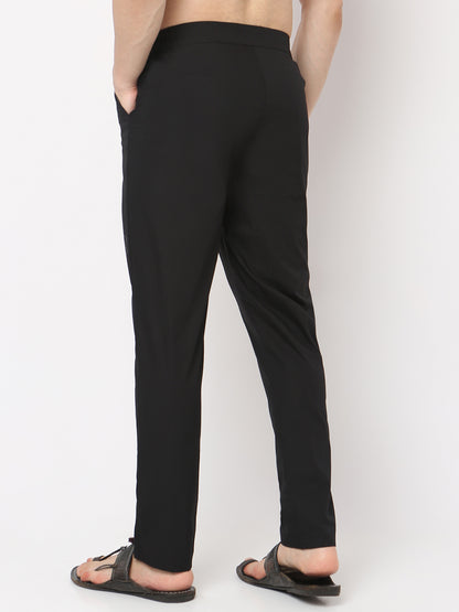 Slim Fit Solid Ankle Length Pants