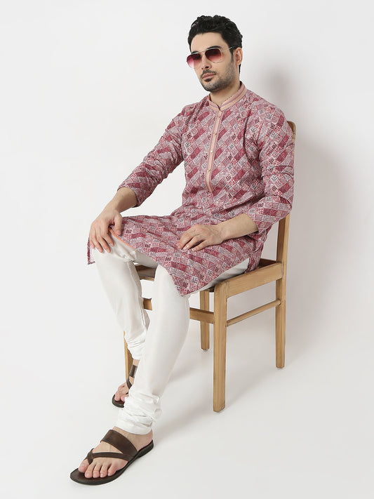 Regular Fit Printed Full Sleeves Kurta and Pant Set