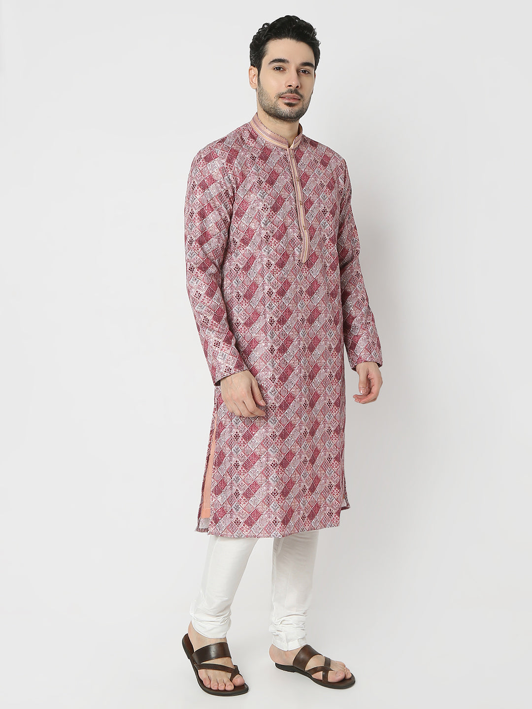 Regular Fit Printed Full Sleeves Kurta and Pant Set