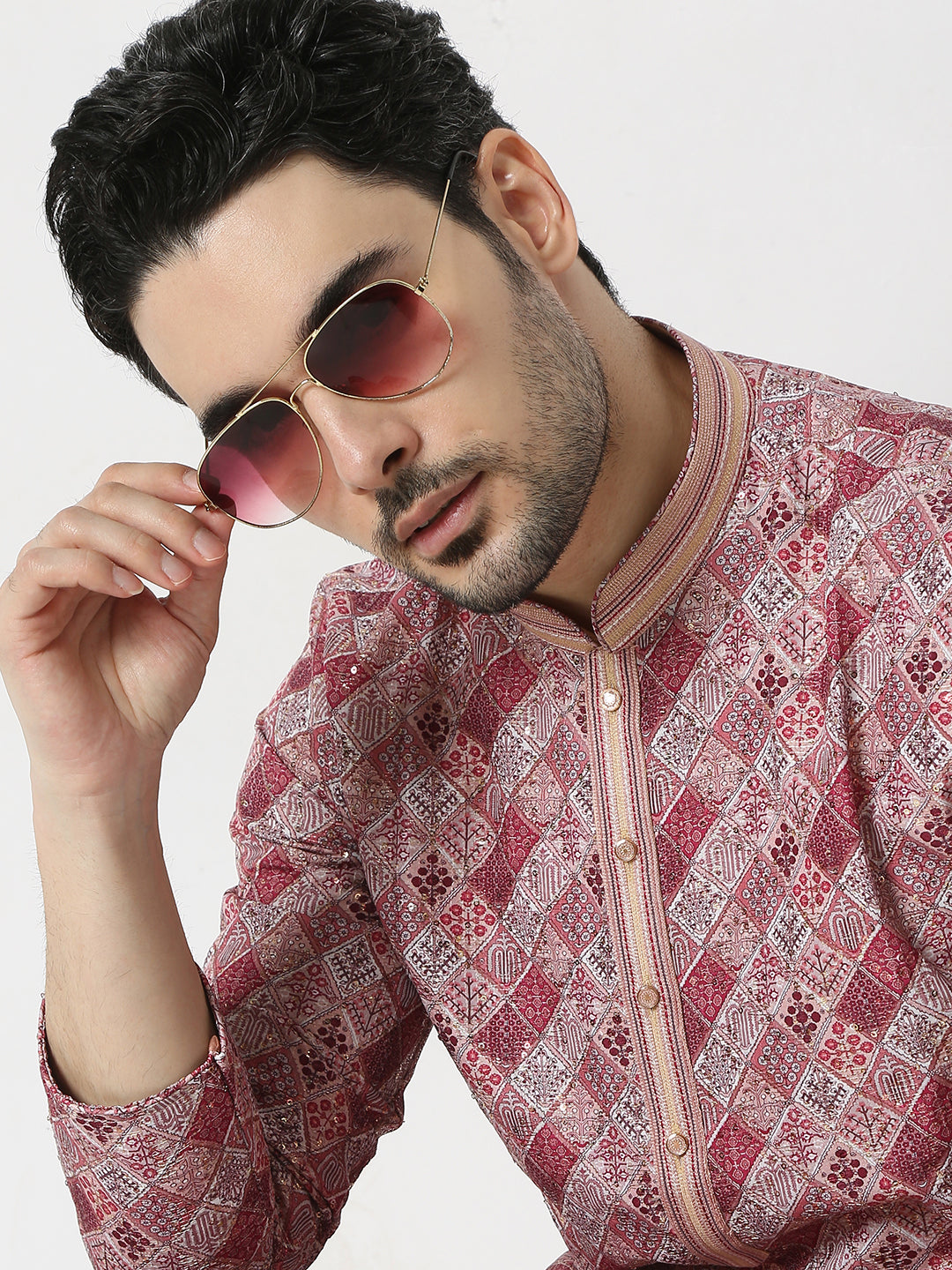 Regular Fit Printed Full Sleeves Kurta and Pant Set