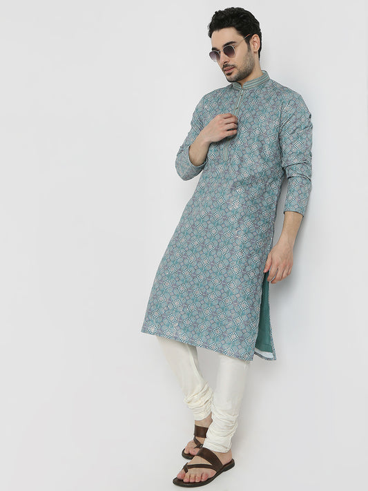 Regular Fit Printed Full Sleeves Kurta and Pant Set