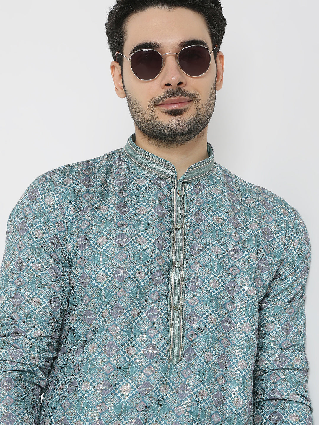 Regular Fit Printed Full Sleeves Kurta and Pant Set