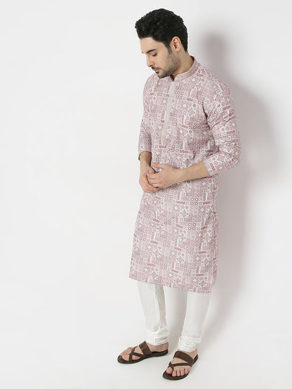 Regular Fit Printed Full Sleeves Kurta and Pant Set
