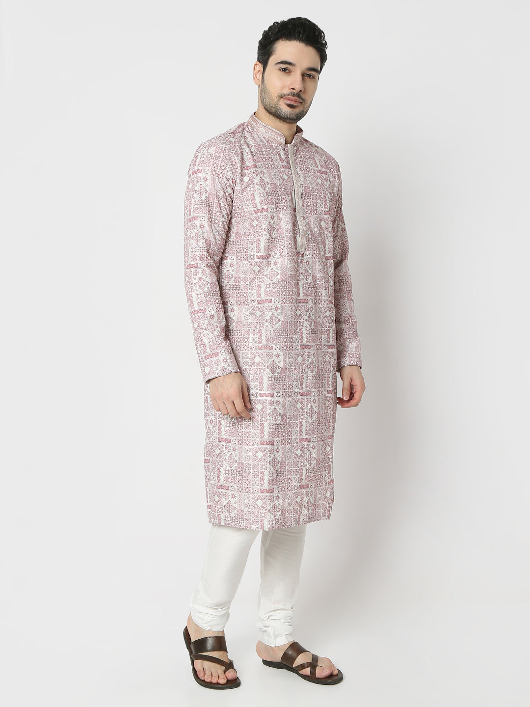 Regular Fit Printed Full Sleeves Kurta and Pant Set