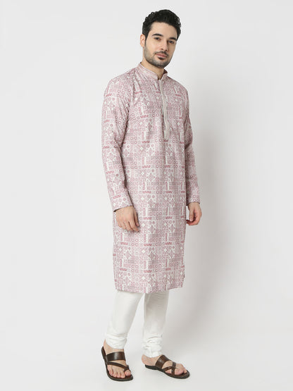 Regular Fit Printed Full Sleeves Kurta and Pant Set