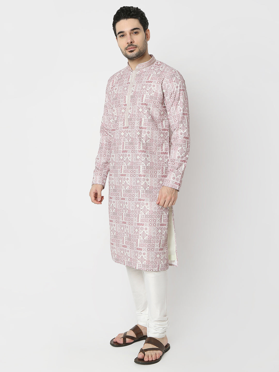 Regular Fit Printed Full Sleeves Kurta and Pant Set
