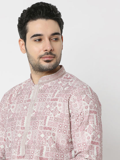 Regular Fit Printed Full Sleeves Kurta and Pant Set