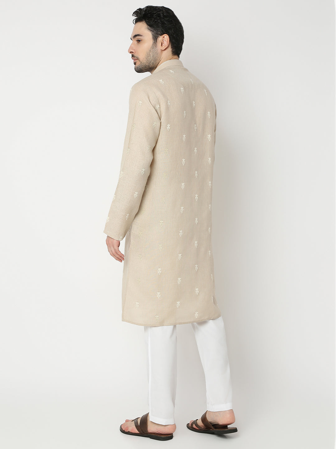 Regular Fit Embroidered Full Sleeve Kurta with Pant Set