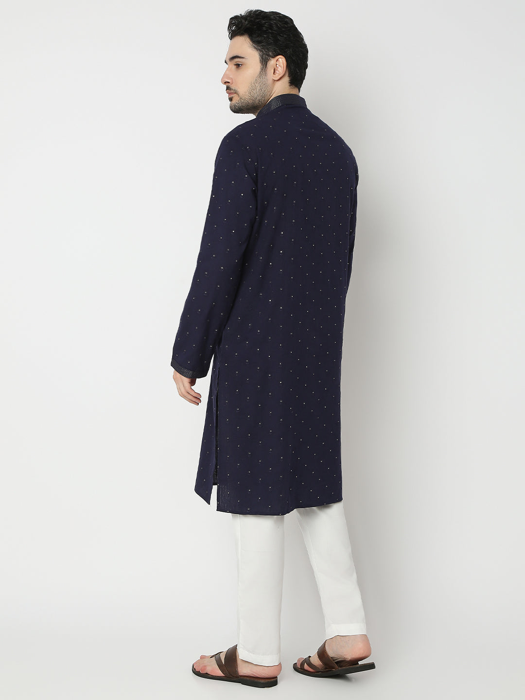 Regular Fit Embroidered Full Sleeve Kurta with Pant Set