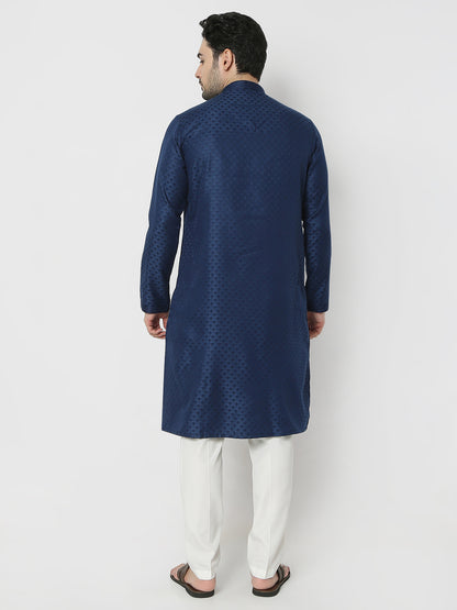 Regular Fit Jacquard Full Sleeves Kurta and Pant Set