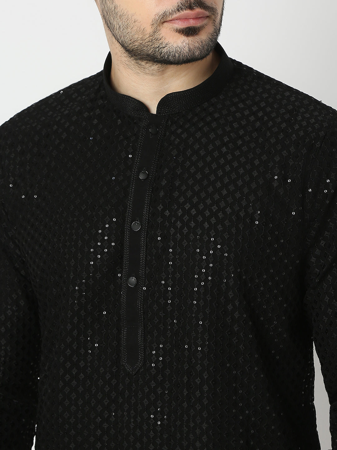 Regular Fit Embroidered Full Sleeve Kurta with Pant Set