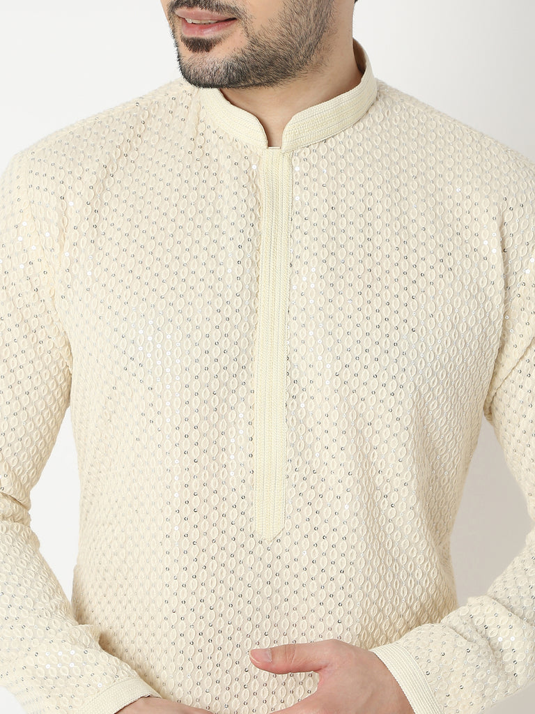 Regular Fit Embroidered Full Sleeve Kurta with Pant Set