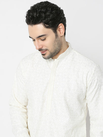 Regular Fit Embellished Full Sleeves Kurta and Pant Set