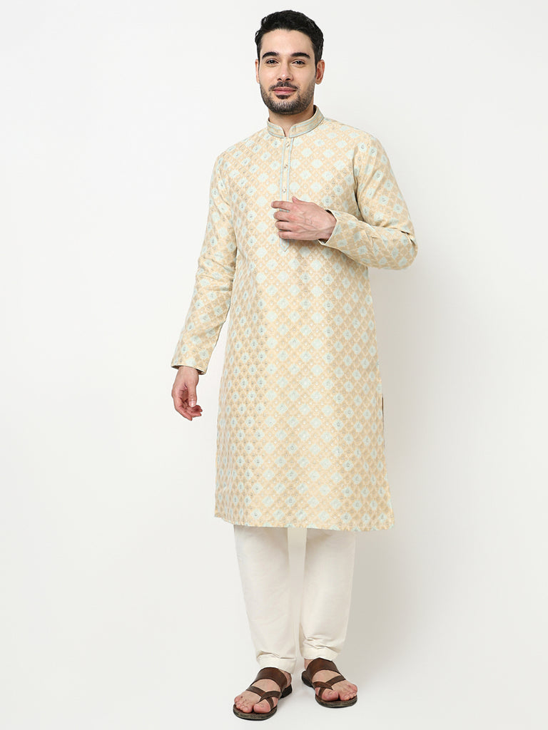 Jacquard Kurta with Pant Set